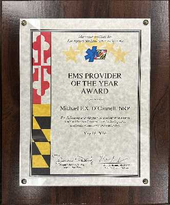 MIEMSS Award: Provider of the Year. Michael F.X. O'Connell